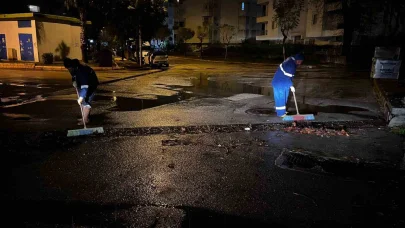 ASAT ekiplerinin yağmur mesaisi gece boyunca sürdü