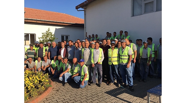 Başkan Kayda, işçilerle bayramlaştı