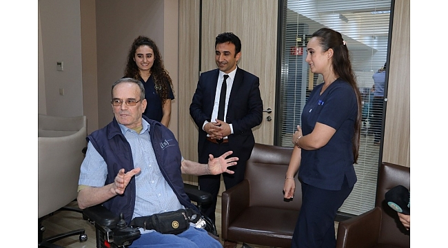 Evde bakımdan faydalanan yaşlı adamdan teşekkür