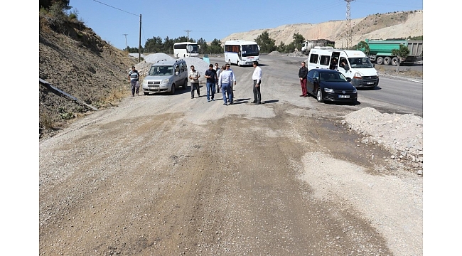 Soma'daki yol yatırımları yerinde incelendi