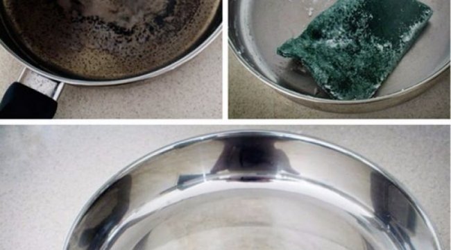 Yanmış bir tavayı 5 dakikada temizleyebilirsiniz