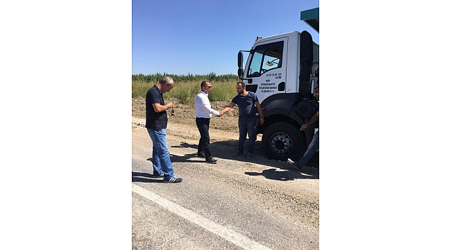 Yılmaz Mahallesi'nde asfalt çalışması