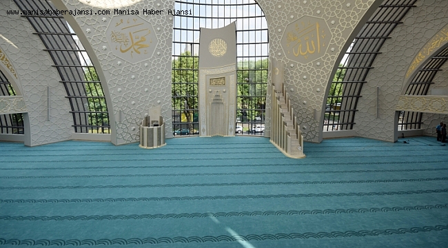 Görme engelliler için özel tasarlanan cami halısı Manisa&#039;da dokundu