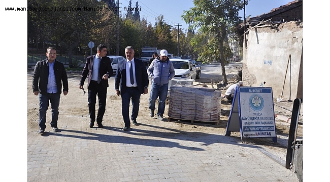 Hacıishak Mahallesinde parke çalışması