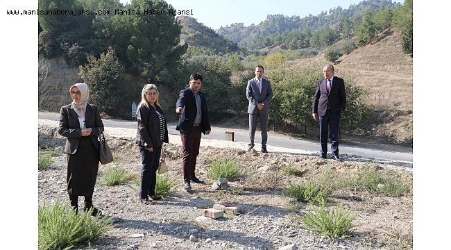 Mezarlık çalışmaları yerinde inceleniyor