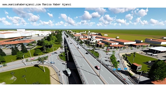 Salihli köprülü kavşak inşaatında yer teslimi yapıldı