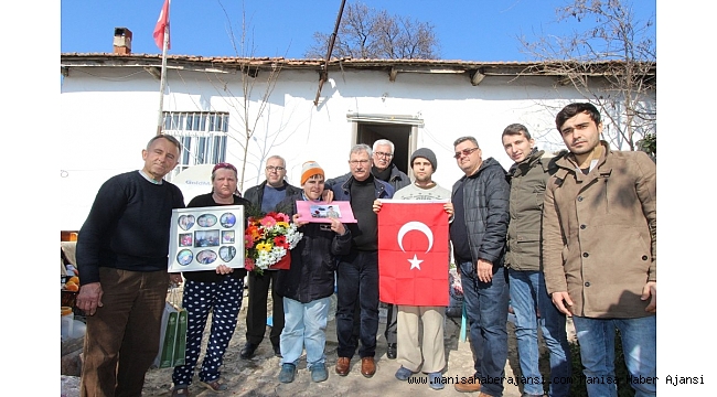 Afrin&#039;den gönderilen selamı Başkan Yaralı ulaştırdı