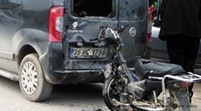 Motosiklet park halindeki araca çarptı: 1 yaralı