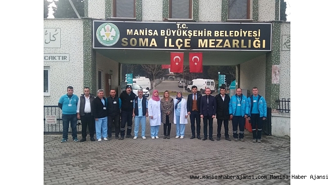 Soma Maden Şehitliğinde bakım çalışması