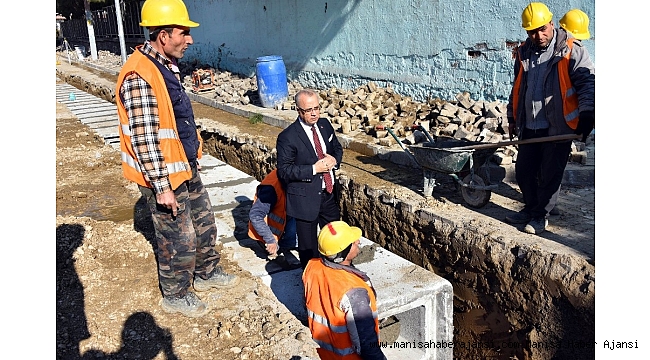 Yağmur suyu hattının 13 kilometresi tamamlandı