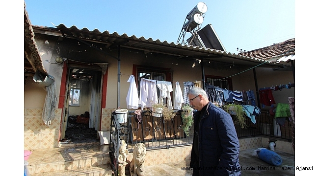Evi yanan aileye Başkan Yaralı sahip çıktı