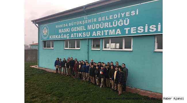 Kırkağaçlı öğrenciler atıksu arıtma tesisini gezdi