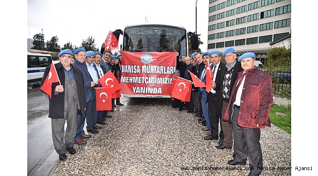 Manisalı muhtarlardan Afrin'deki Mehmetçiğe destek