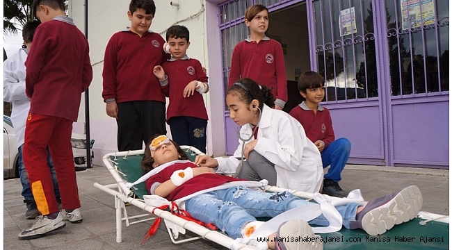 Sarıgöl 4 Eylül İlkokulunda başarılı tatbikat