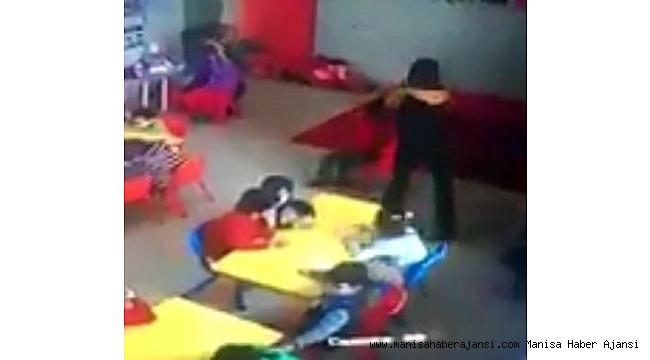 Turgutlu'da anaokulunda tepki çeken görüntü