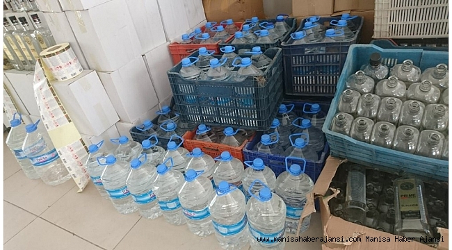 Akhisar'da kaçak içki operasyonu