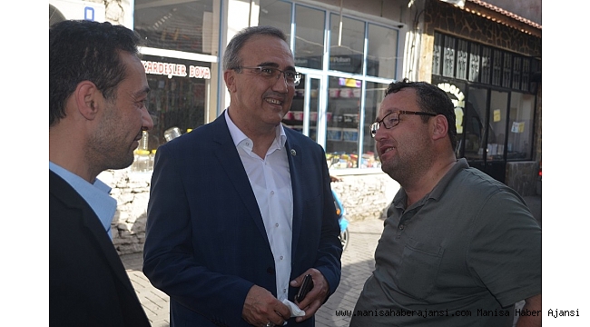 Gökhan Karaçoban esnafla kucaklaştı