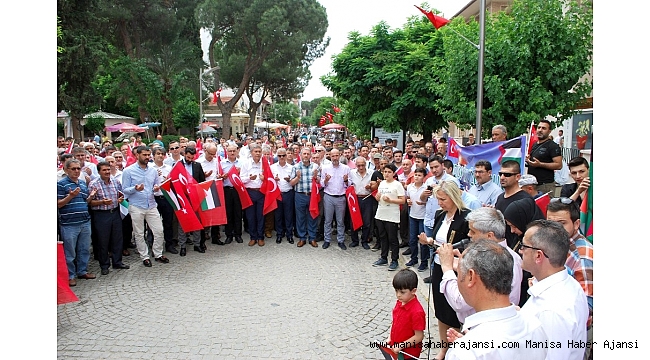 Salihli'de İsrail protestosu