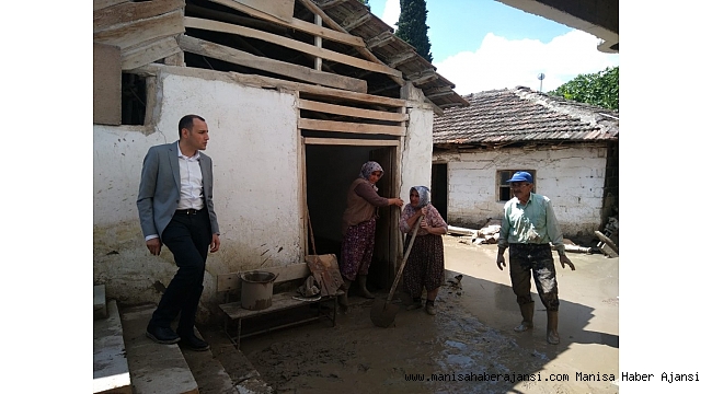 Sel felaketin ardından Selendi&#039;de hasar tespit çalışmaları başladı