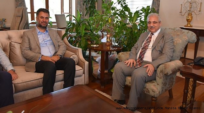 VALİ GÜVENÇER AKHİSAR OSB YENİ YÖNETİMİNİ KABUL ETTİ