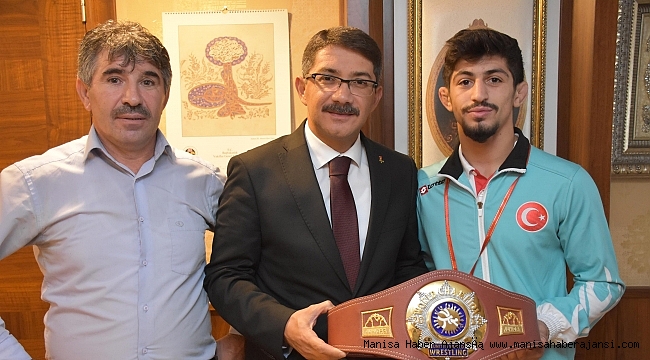 Başkan Çelik Dünya Şampiyonunu ağırladı