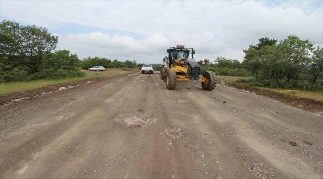 Kütahya'da yol yapım çalışmaları