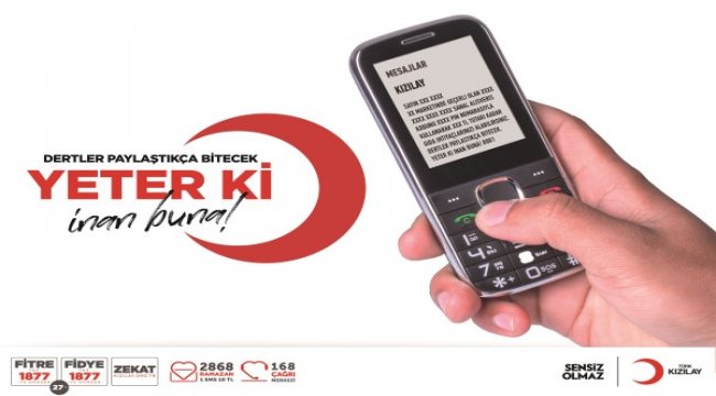 Kızılay’ın Ramazan yardımı sms koduyla telefonlara gelecek