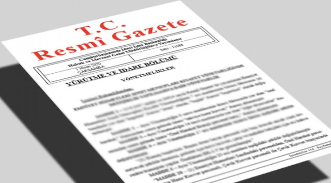 Resmi gazete başlıkları 13.05.2020