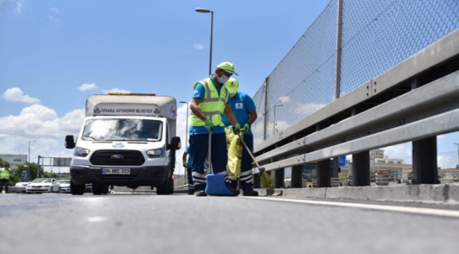 D-100 karayolunda kapsamlı temizlik çalışması yapıldı