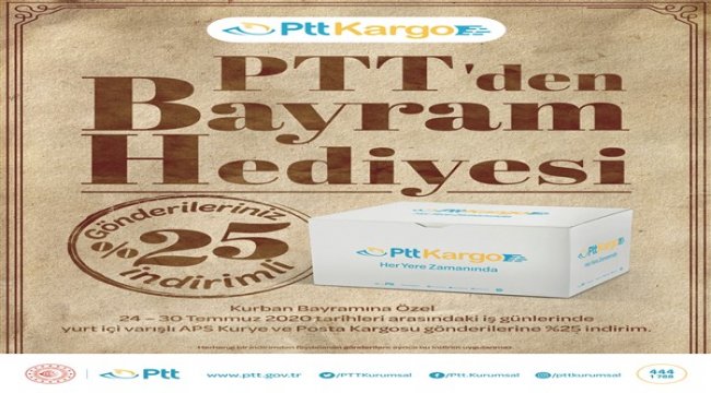 PTT’den bayram öncesi indirim sürprizi