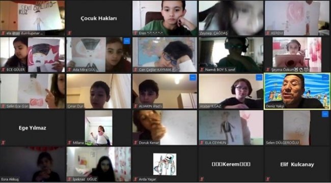 Çocuklar online atölyelerde buluşuyorlar