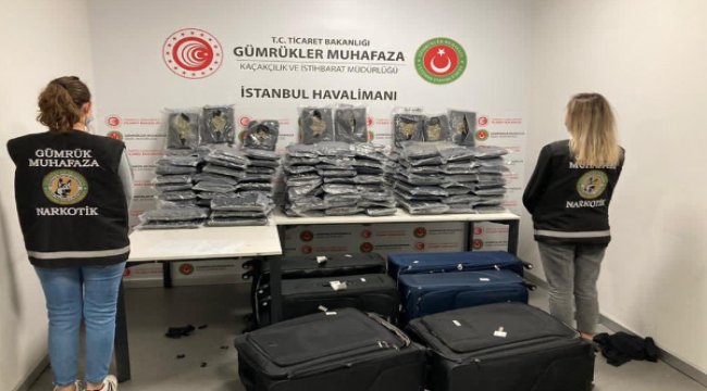 İstanbul Havalimanı&#039;nda 155 kilogram uyuşturucu ele geçirildi
