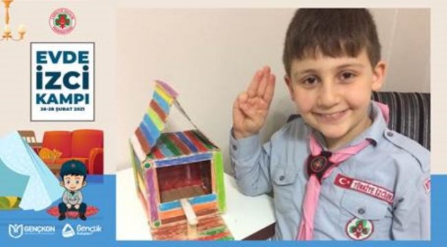 İzciler kamp özlemini evlerde giderdi