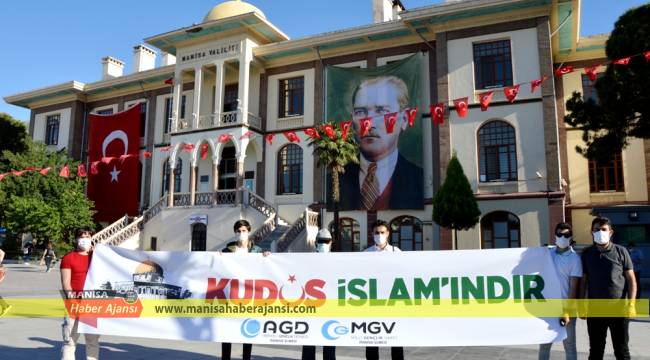 Manisa’da Filistin’e ve Kudüs’e destek yürüyüşü