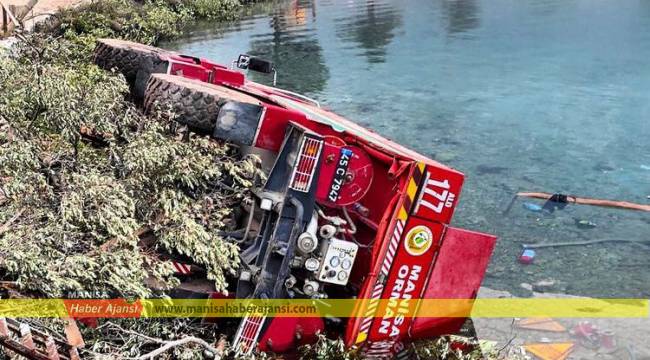 Manisa’dan destek için Muğla’ya giden arazöz devrildi