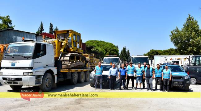 ŞEHZADELER BELEDİYESİ YANGIN BÖLGESİNE DESTEĞE GİTTİ