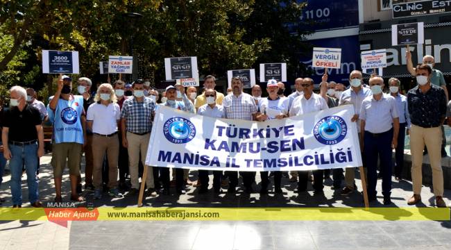 Türkiye Kamu Sen maaş için meydanlarda