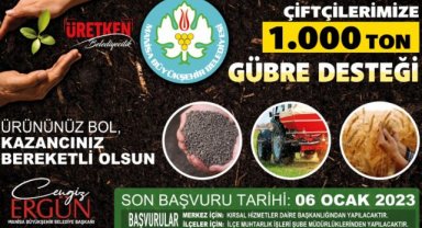 Büyükşehir'den Çiftçiye Gübre Desteği