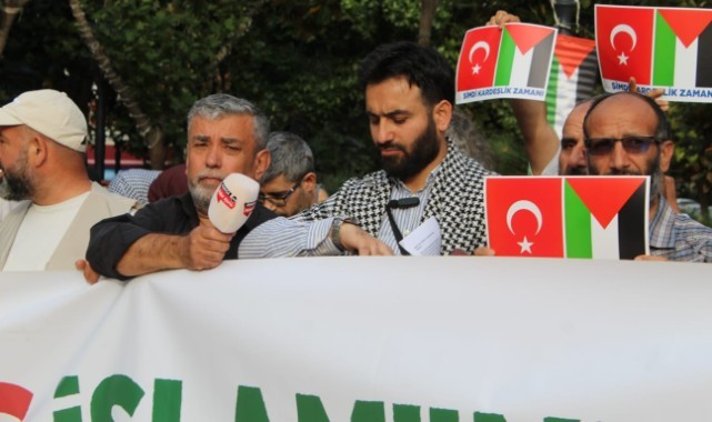 Manisa'da İsrail'in Filistin'e Yönelik Saldırıları Protesto Edildi