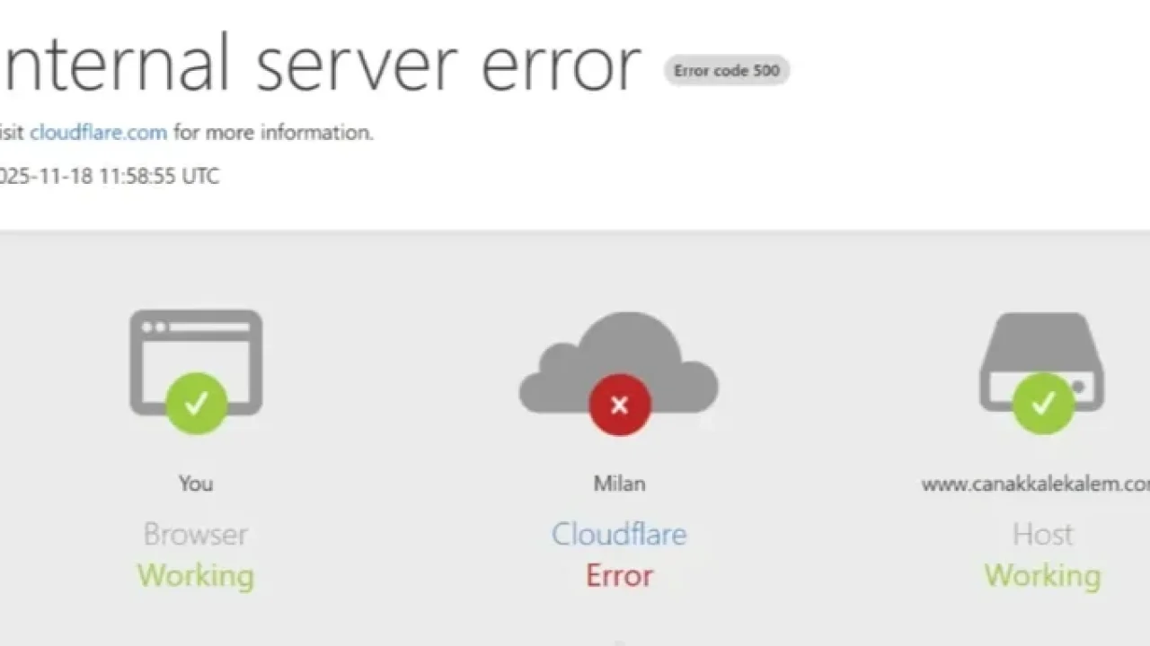 Cloudflare Çöktü: Dünyada Milyonlarca Sistem Geçici Olarak Erişilemez Hale Geldi