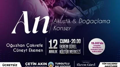 Turgutlu’da An Akustik Doğaçlama konseri 12 Aralık’ta