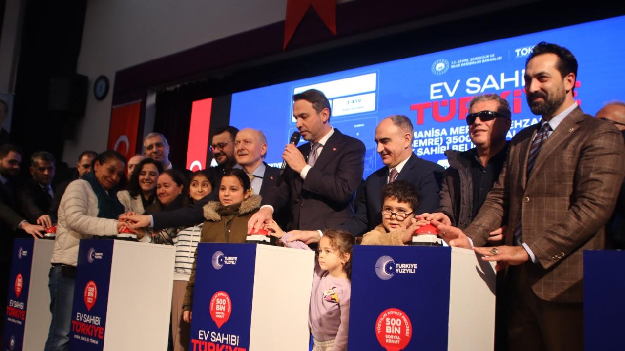 Manisa sosyal konut kura çekiminde 7 bin 459 hak sahibi