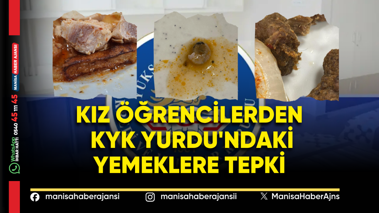 Kız öğrencilerden KYK Yurdu'ndaki yemeklere tepki